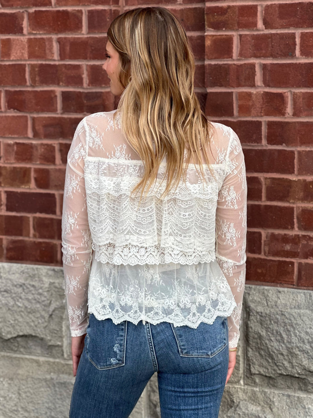 Desire Lace Ruffled Blouse