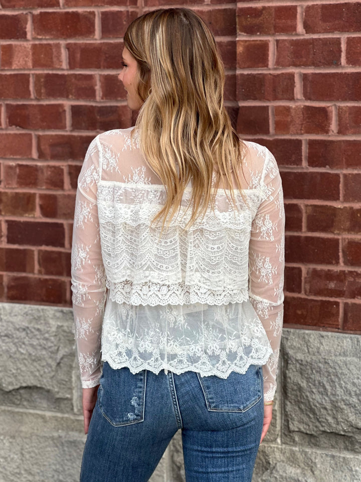 Desire Lace Ruffled Blouse