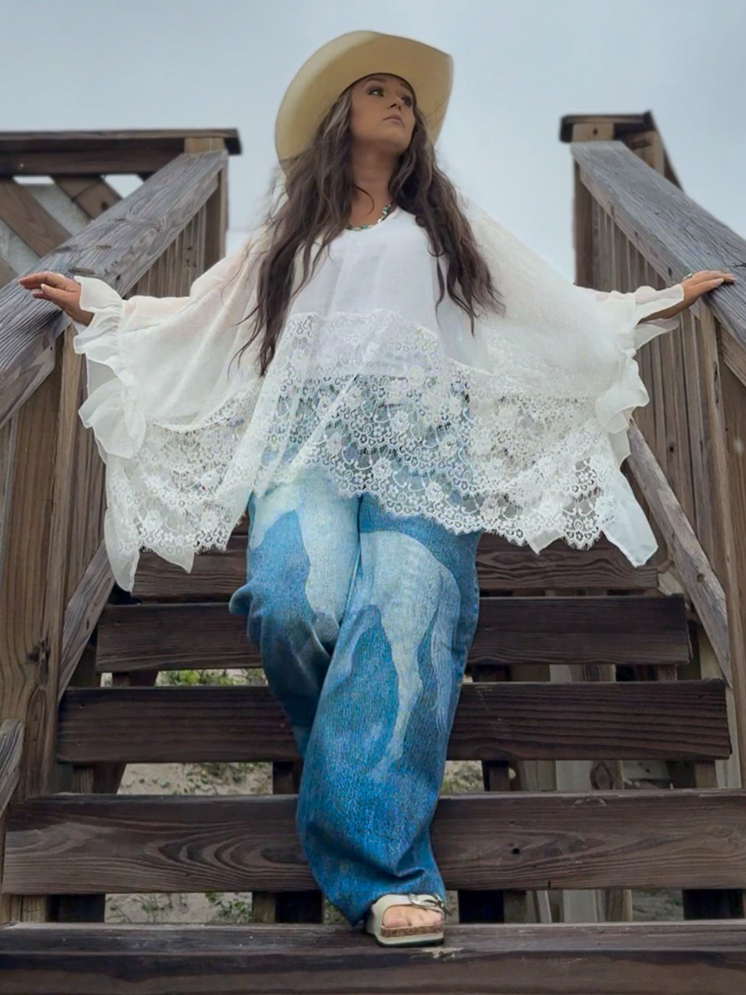Wild Horse Wide Leg Western Jeans