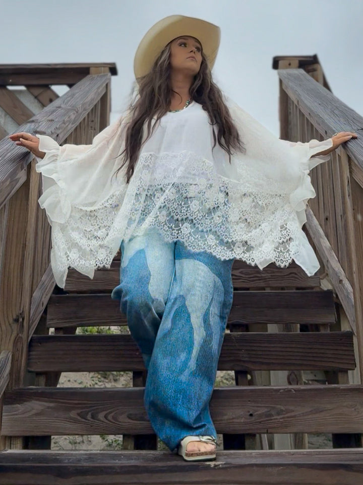 Wild Horse Wide Leg Western Jeans