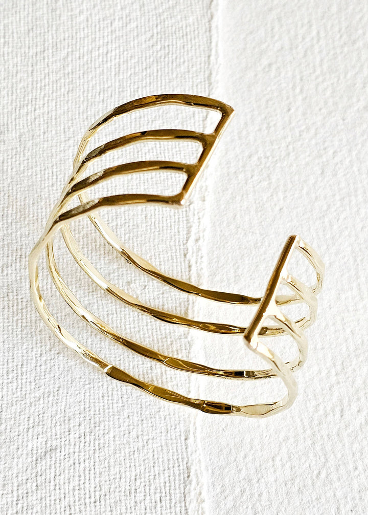 Bohemian Brass multi layered wire cuff bracelet
