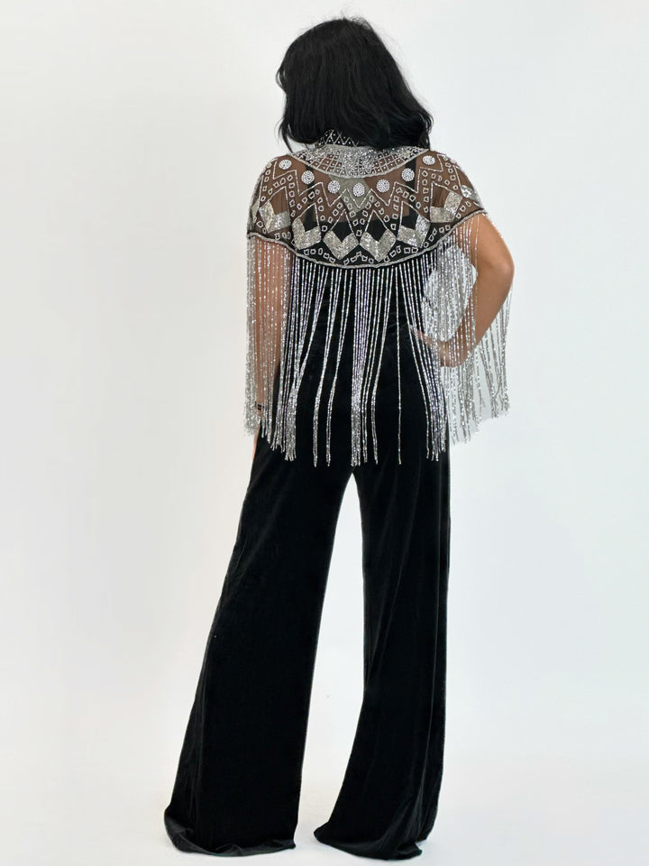 Silver Beaded Cape