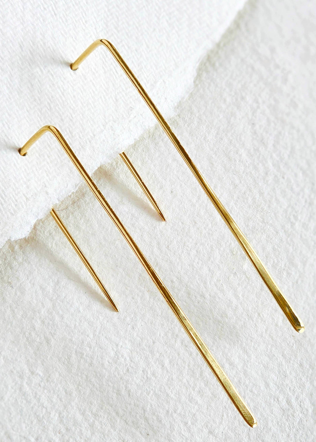 Brass Handmade Thread Dangle Earrings
