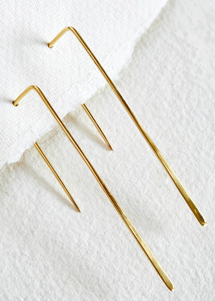 Brass Handmade Thread Dangle Earrings