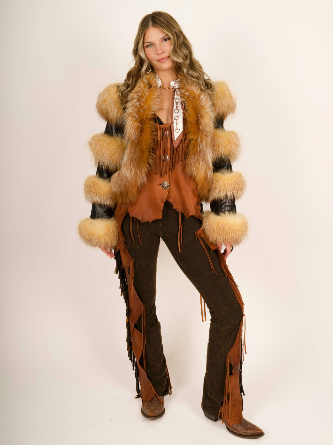 Rockstar Leather & Fox Fur Jacket