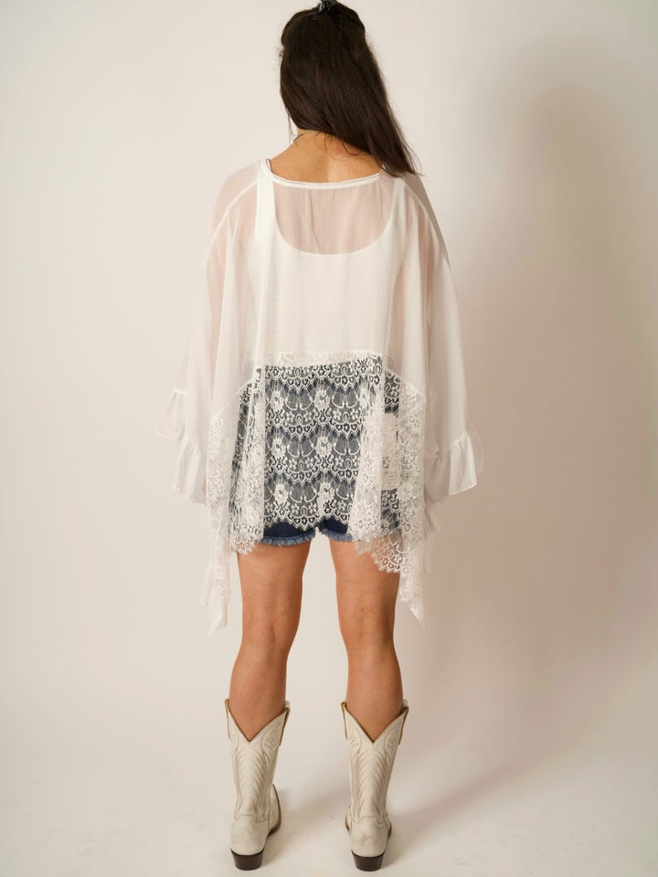 Oversized Bohemian Lace Blouse