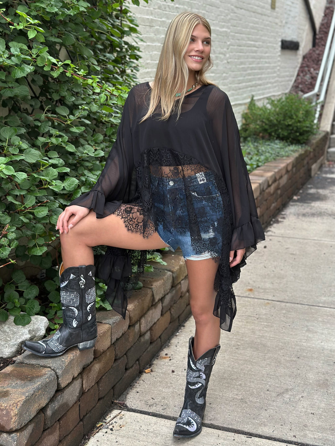 Oversized Bohemian Lace Blouse