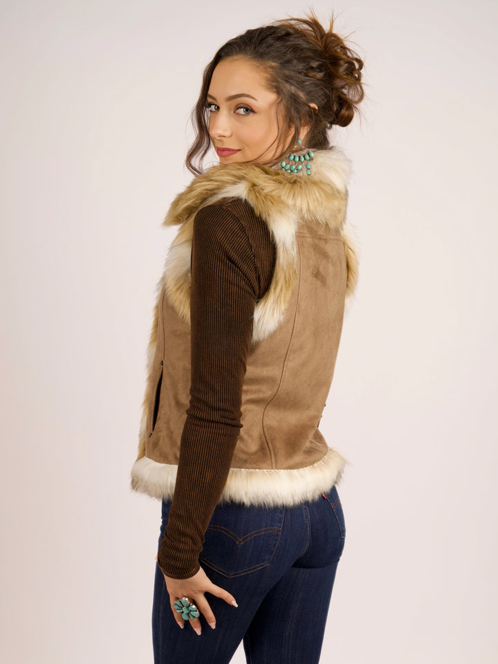 Coyote Creek Faux Suede Fur Vest