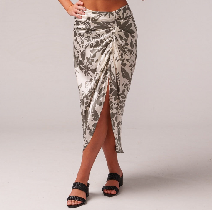 Vacay Time Satin Pleated Skirt