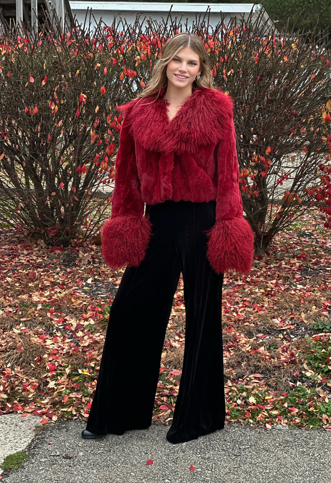 The Victoria Genuine Rabbit & Lamb Fur Coat