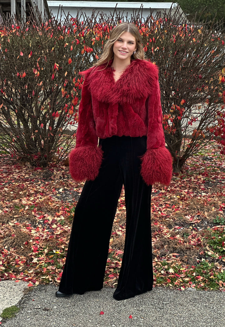 The Victoria Genuine Rabbit & Lamb Fur Coat