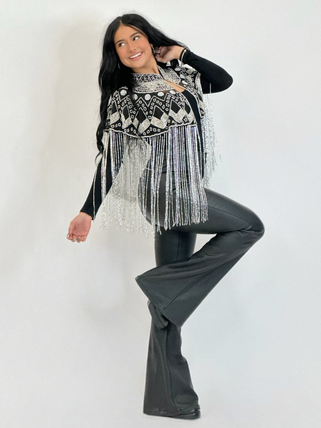 Silver Beaded Cape