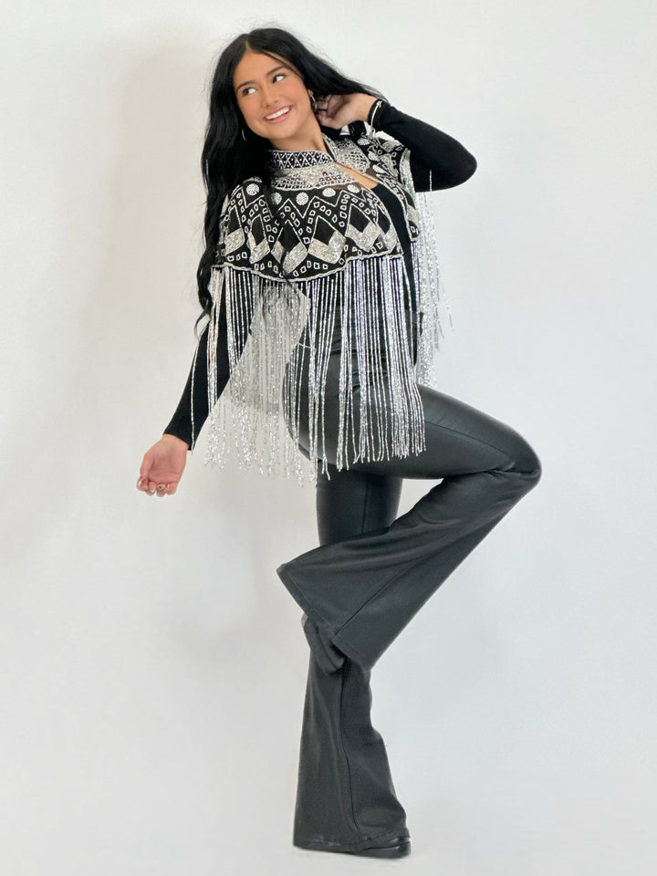 Silver Beaded Cape