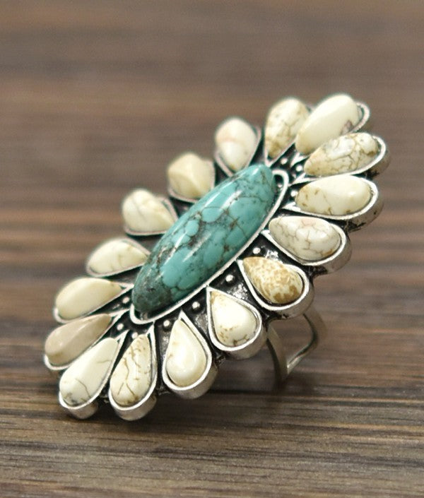 Multi Navajo Turquoise Ring