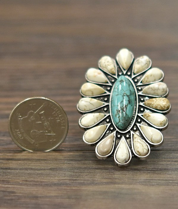 Multi Navajo Turquoise Ring