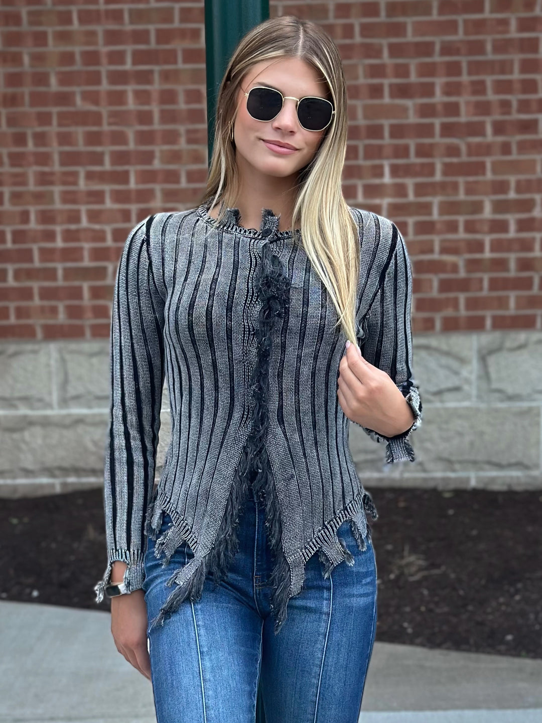 Rugged Revival Mineral Wash Button Down Sweater