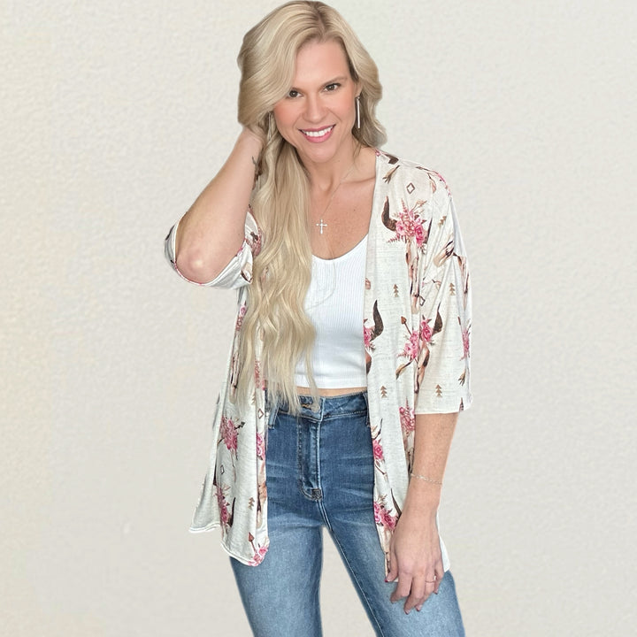 Blossom Skull Duster - Salt and Grace Boutique