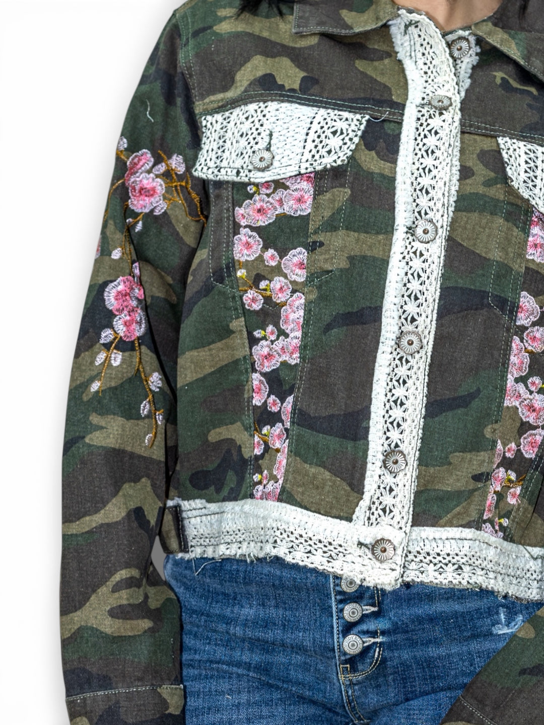 POL Vintage Floral Camo Jacket
