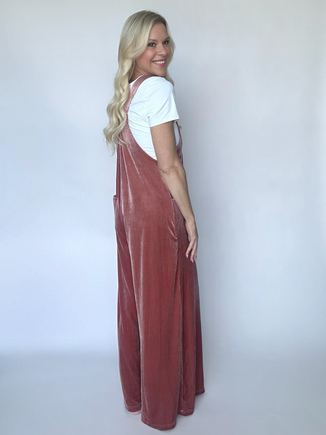 Velvet Dream Wide Leg Overalls