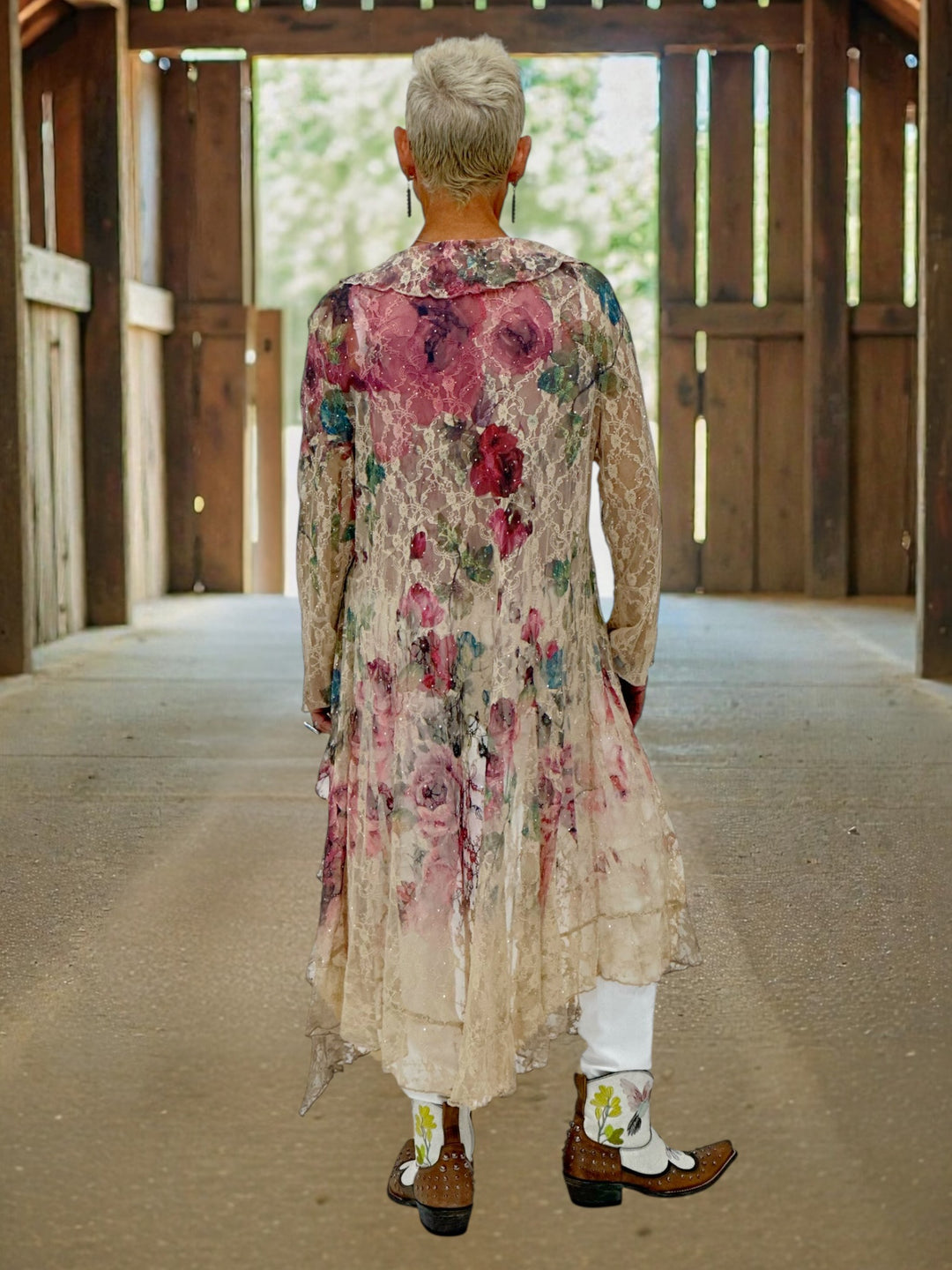 Emily Rose Rhinestone Lace Duster