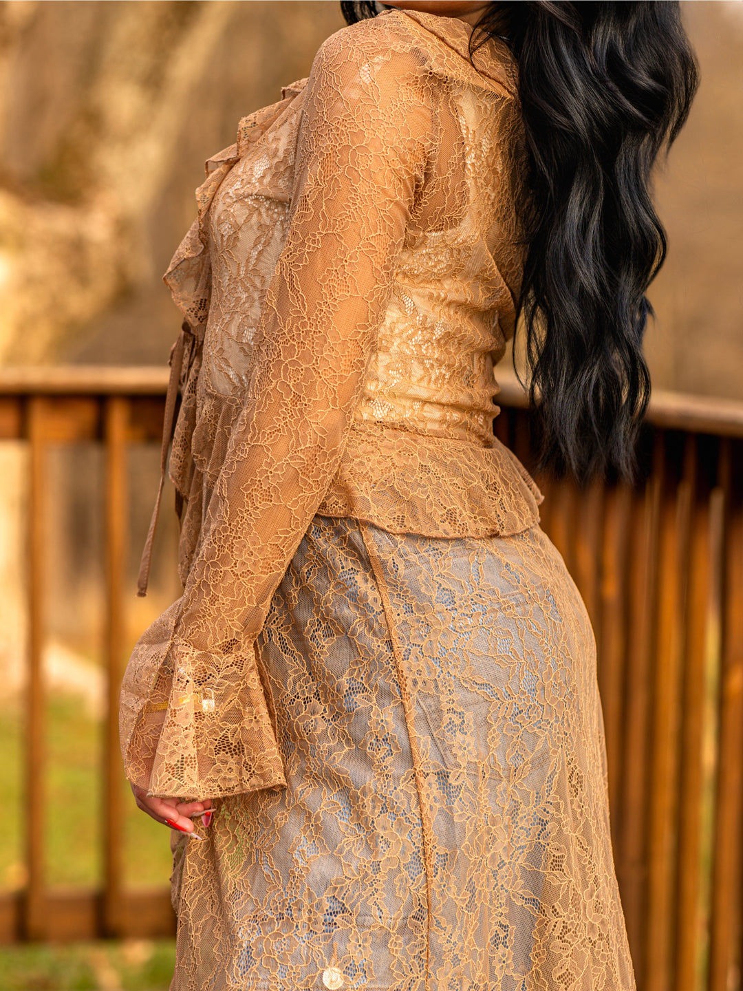 sheer dress cardigan Skyveil Ruffle Sheer Cardigan