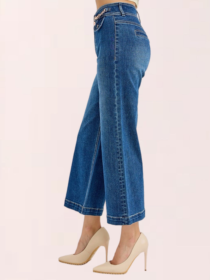 Risen High Waist Samantha Cropped Jeans