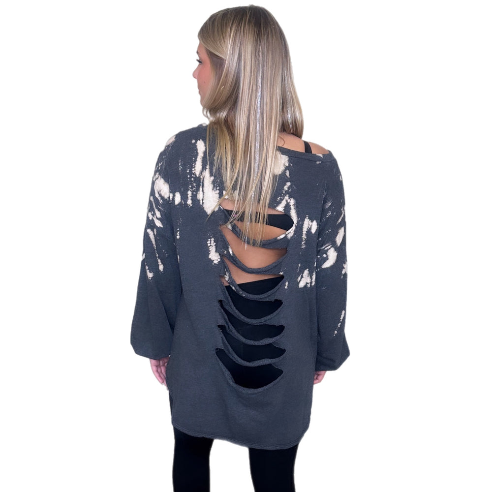 Tye Dye  Top With Cut Out Back - Salt and Grace Boutique