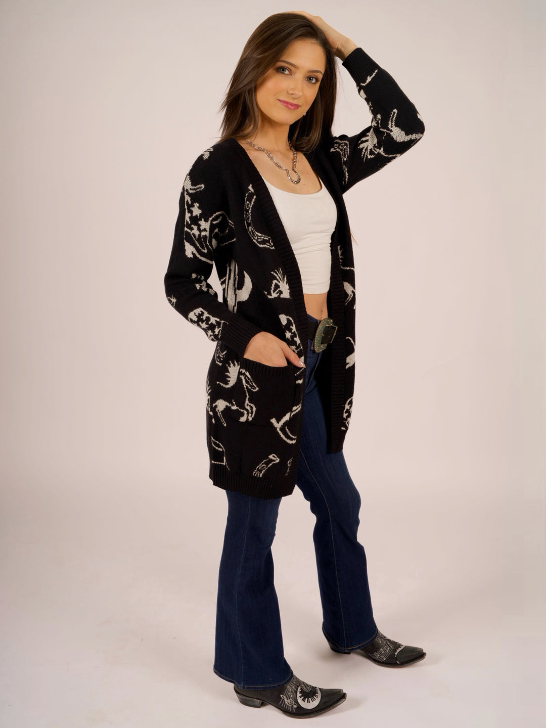 Butter Soft Western Graphic Cardigan Sweater