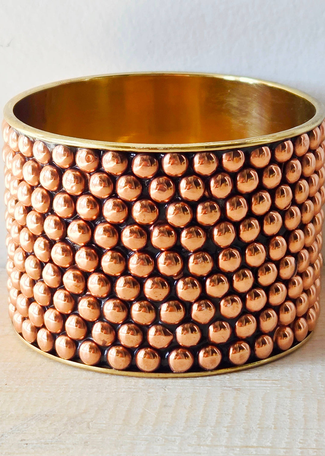 Brass Studded Cuff Bracelet