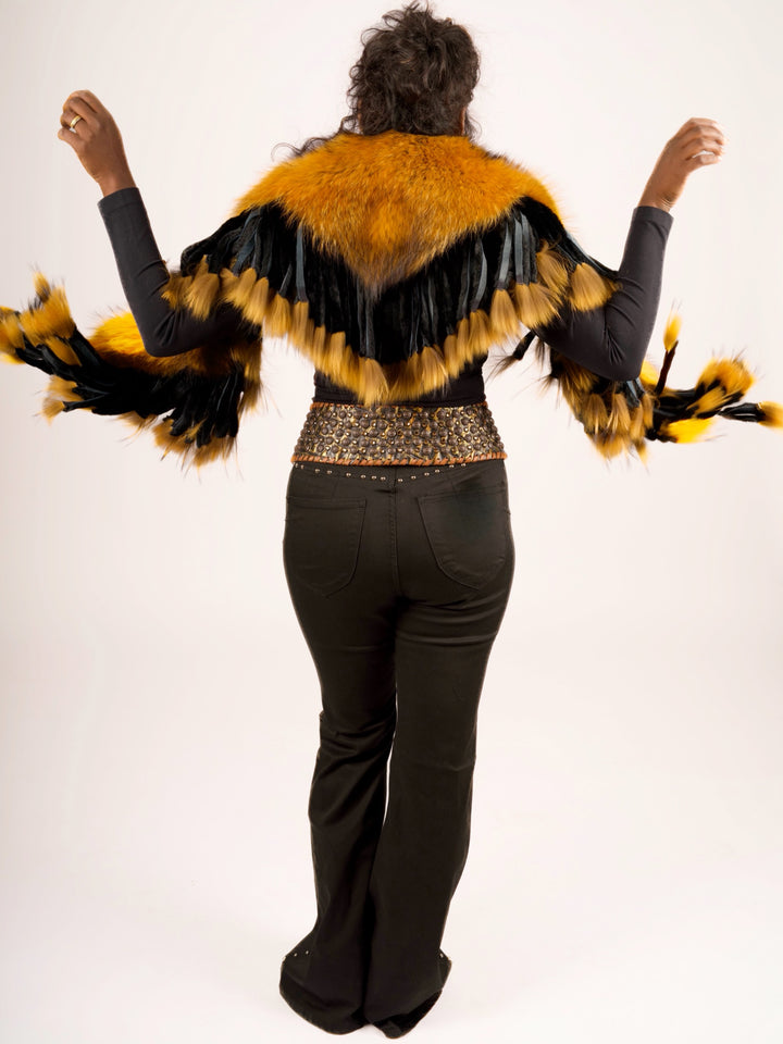 Golden Raccoon Fur Collar