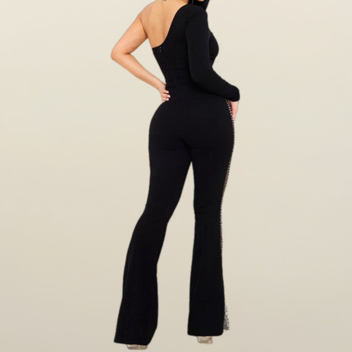 Midnight Sparkle One Shoulder Jumpsuit