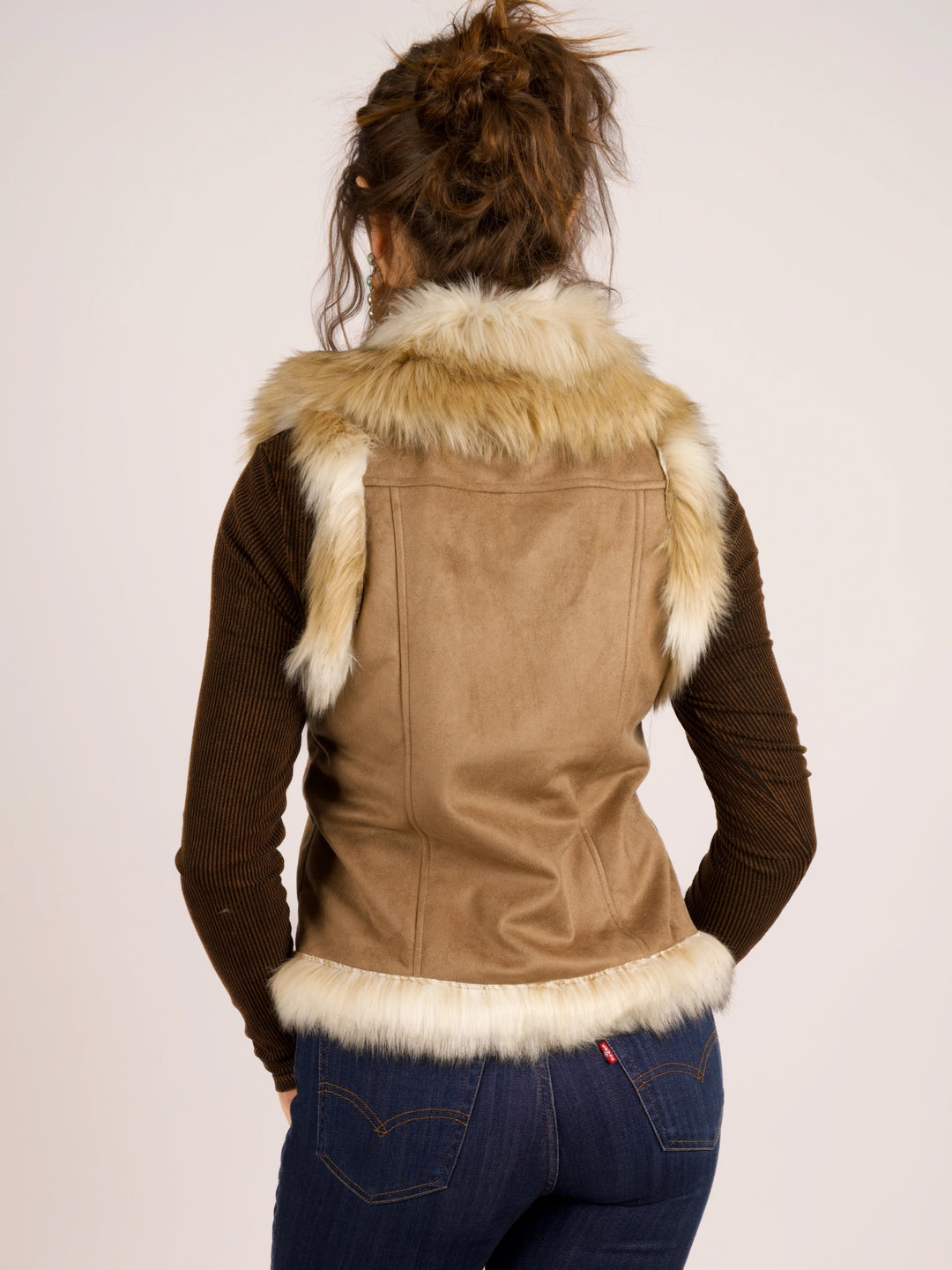 Coyote Creek Faux Suede Fur Vest