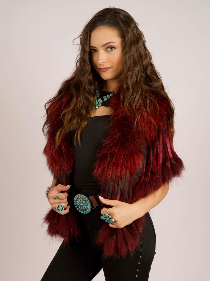 Foxy Red Raccoon Fur Collar