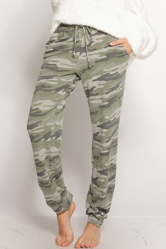 Camo French Terry Pants - Salt and Grace Boutique