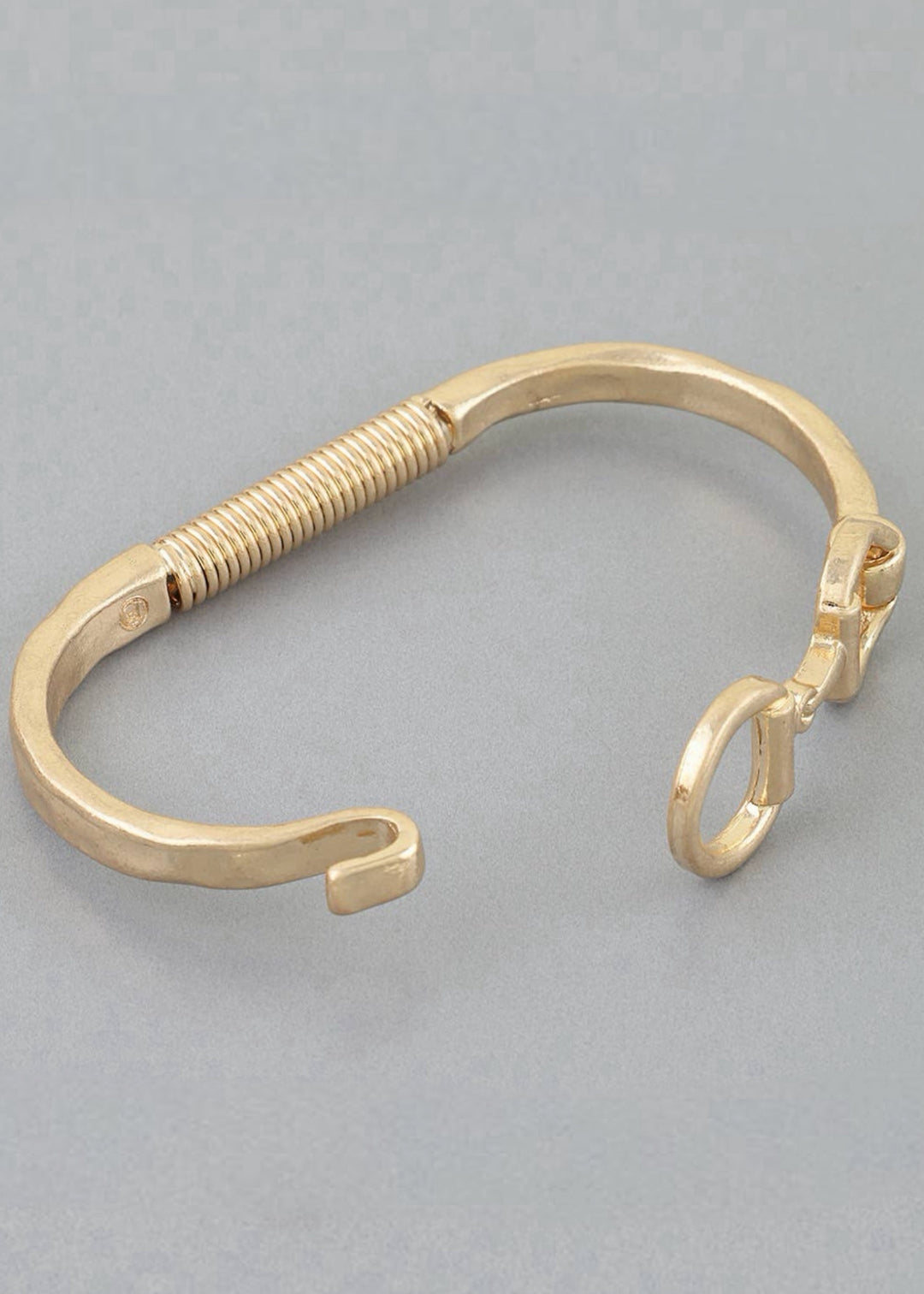 Bit Hammered Toggle Cuff Bracelet