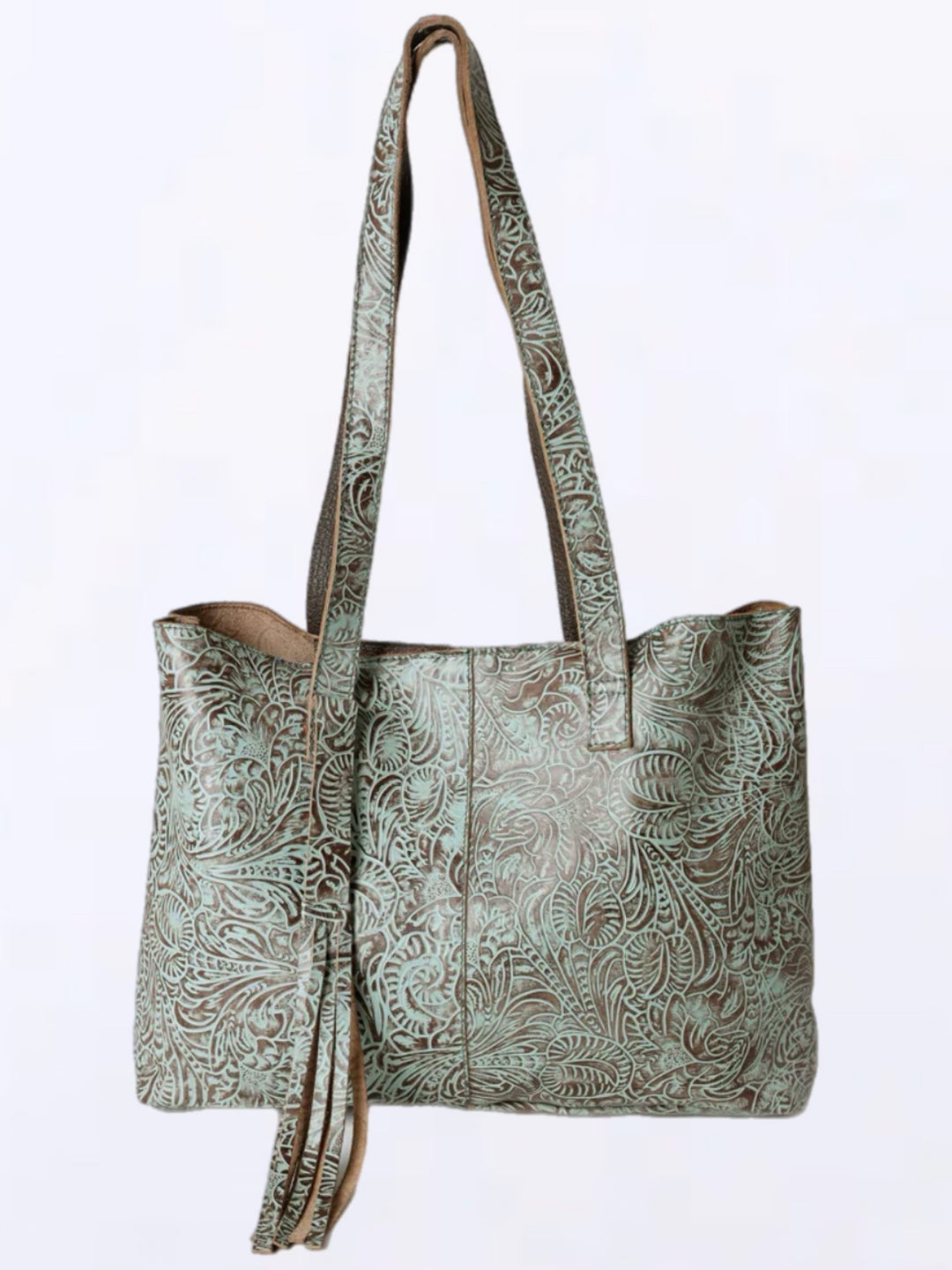 Embossed Genuine Leather Women’s Tote Bag