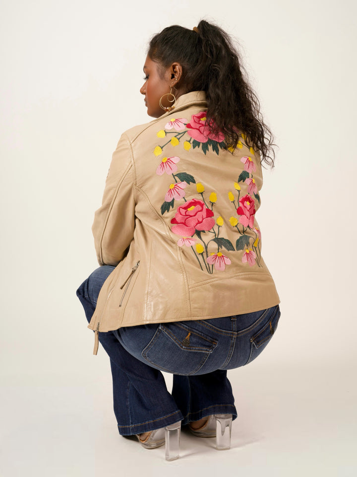 Mauritius Peonie Leather Jacket