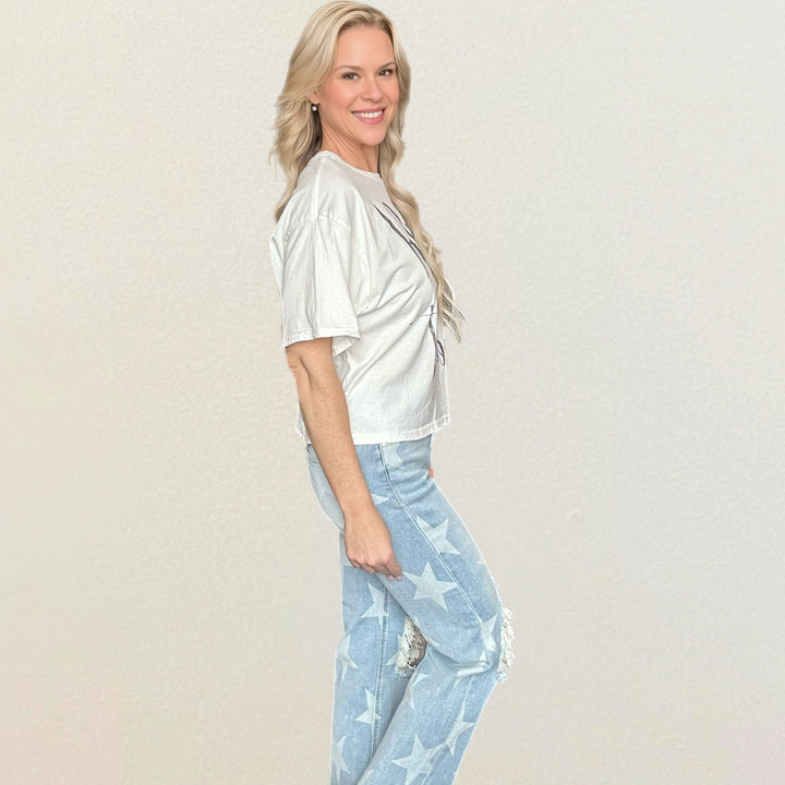 Risen Starlight High Rise Crop Jeans