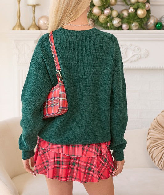 Merry Holiday Candy Cane Sweater