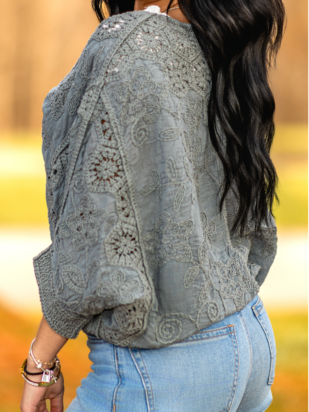 POL Wildflower Crochet Cardigan
