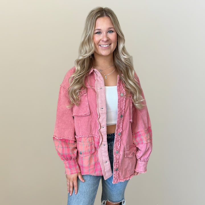 Blush Breeze Shacket - Salt and Grace Boutique