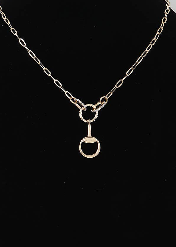 Twisted Loop Equestrian Chain Necklace