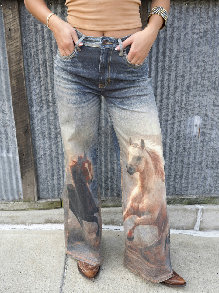 Wild Horse Wide Leg Jeans