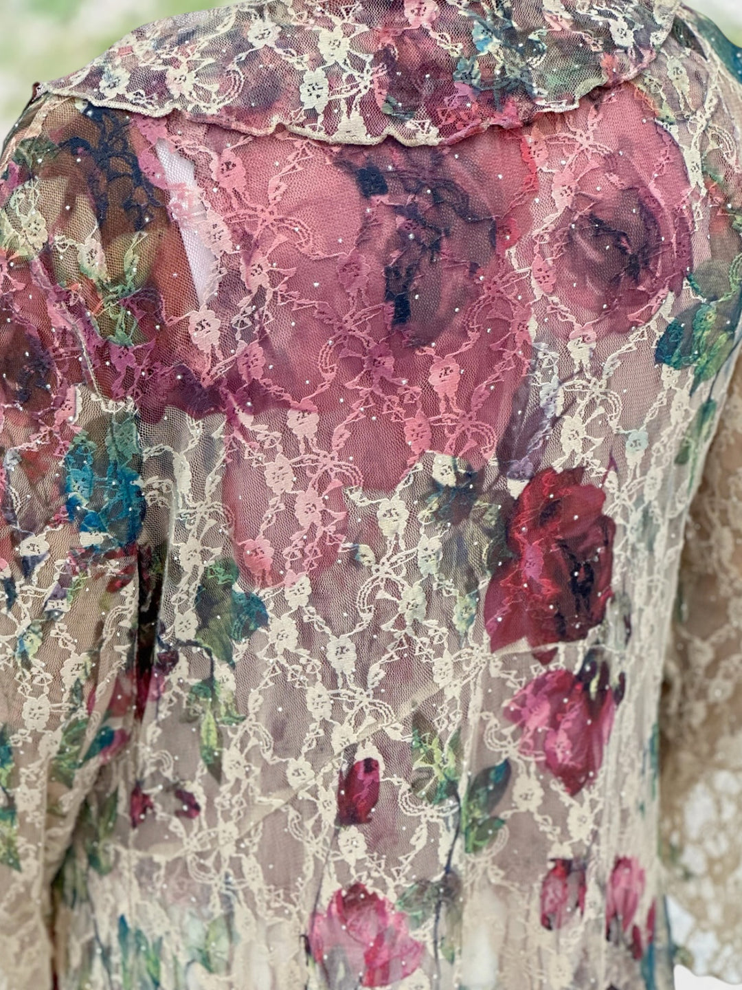 Emily Rose Rhinestone Lace Duster