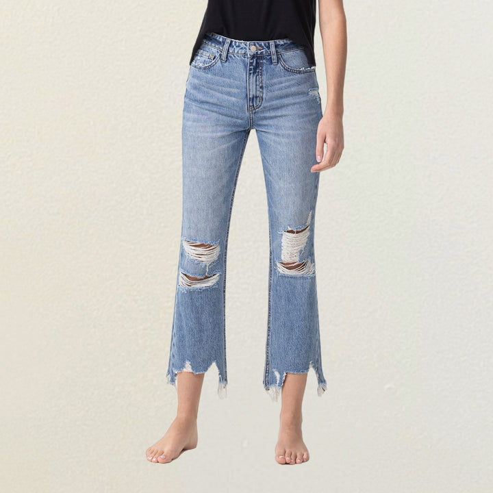 Vervet High Rise Relaxed Fit Straight Jeans