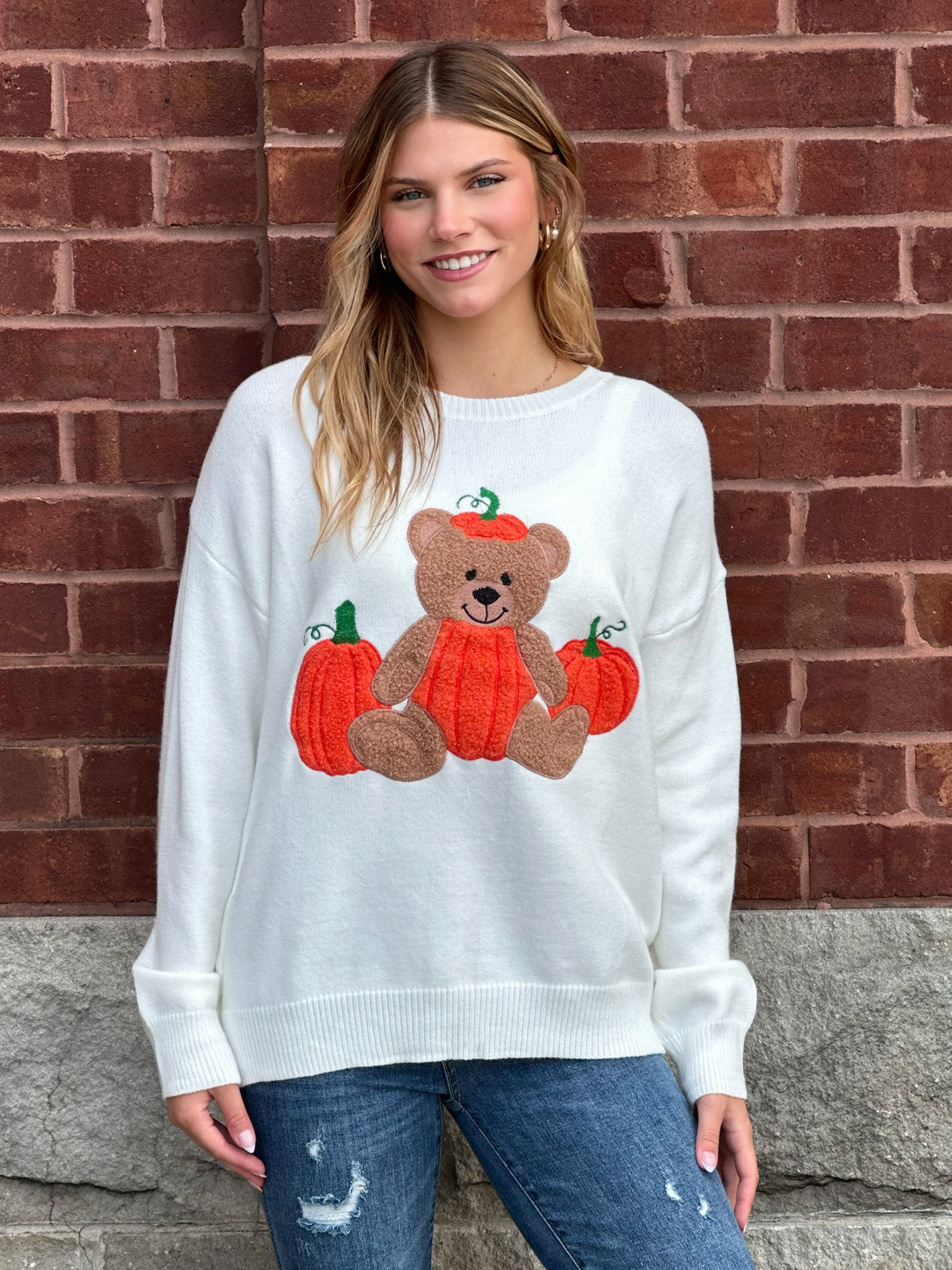 Pumpkin Teddy Bear Sweatshirt