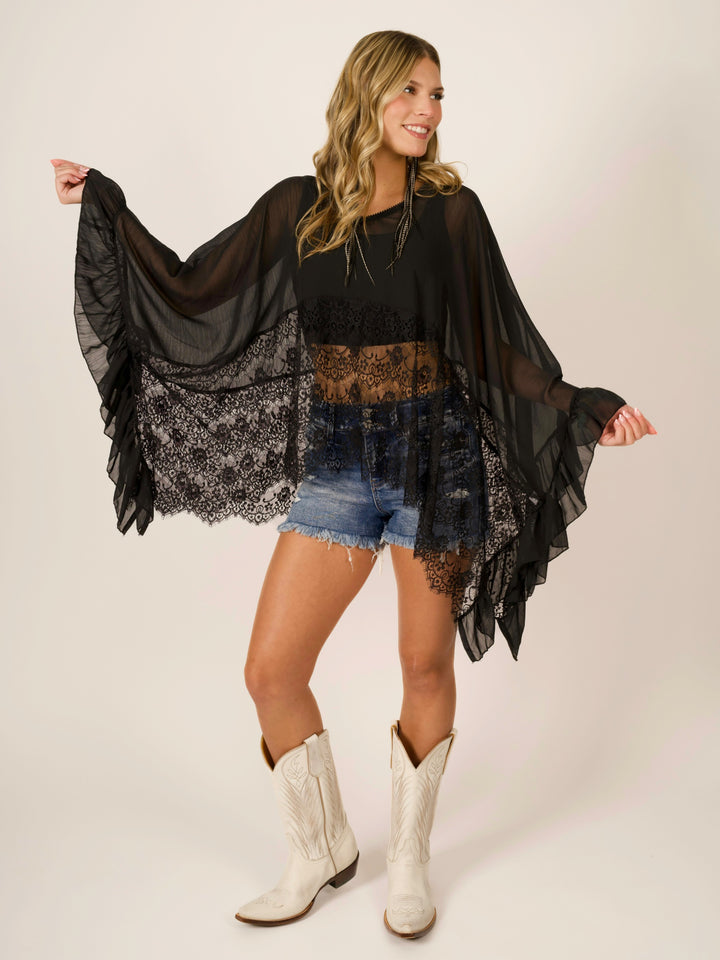 Oversized Bohemian Lace Blouse