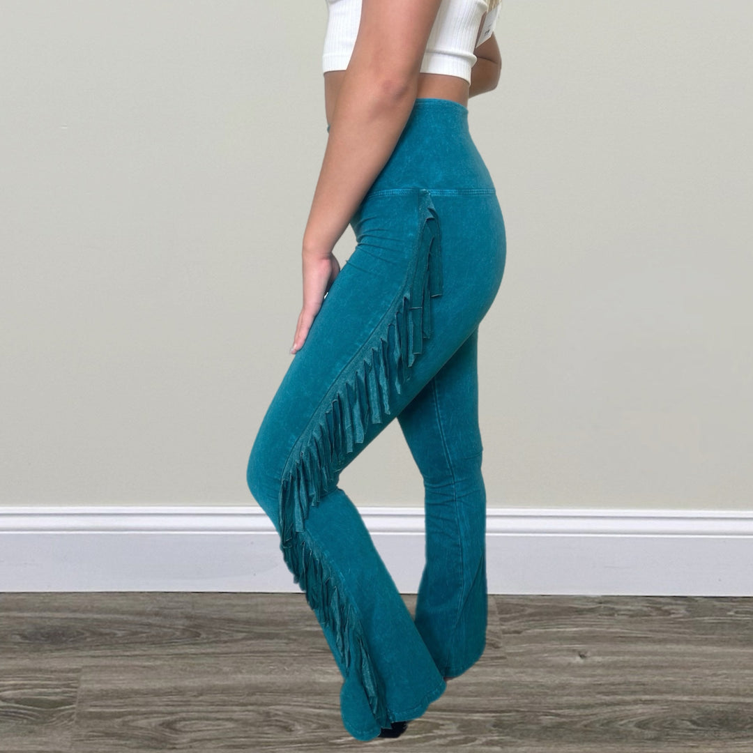 High Waist Chic Fringe Leggings - Salt and Grace Boutique