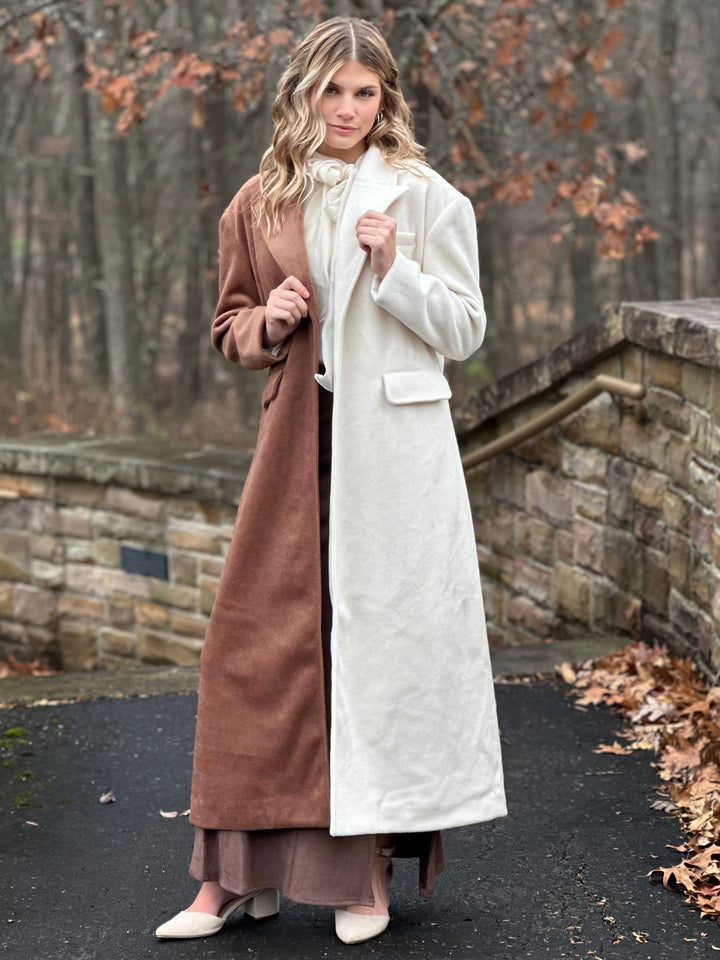 Sophia Tuxedo Long Coat