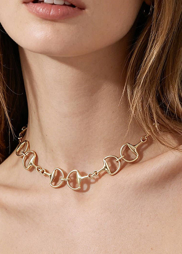 Hotter Bit Toggle Chain Choker Necklace